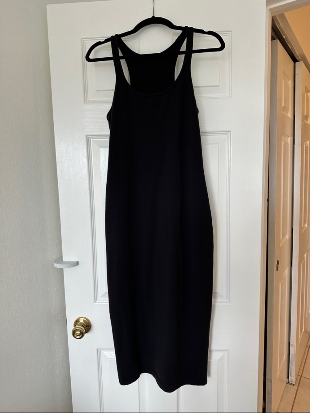 lululemon athletica Black Racerback Midi Dress